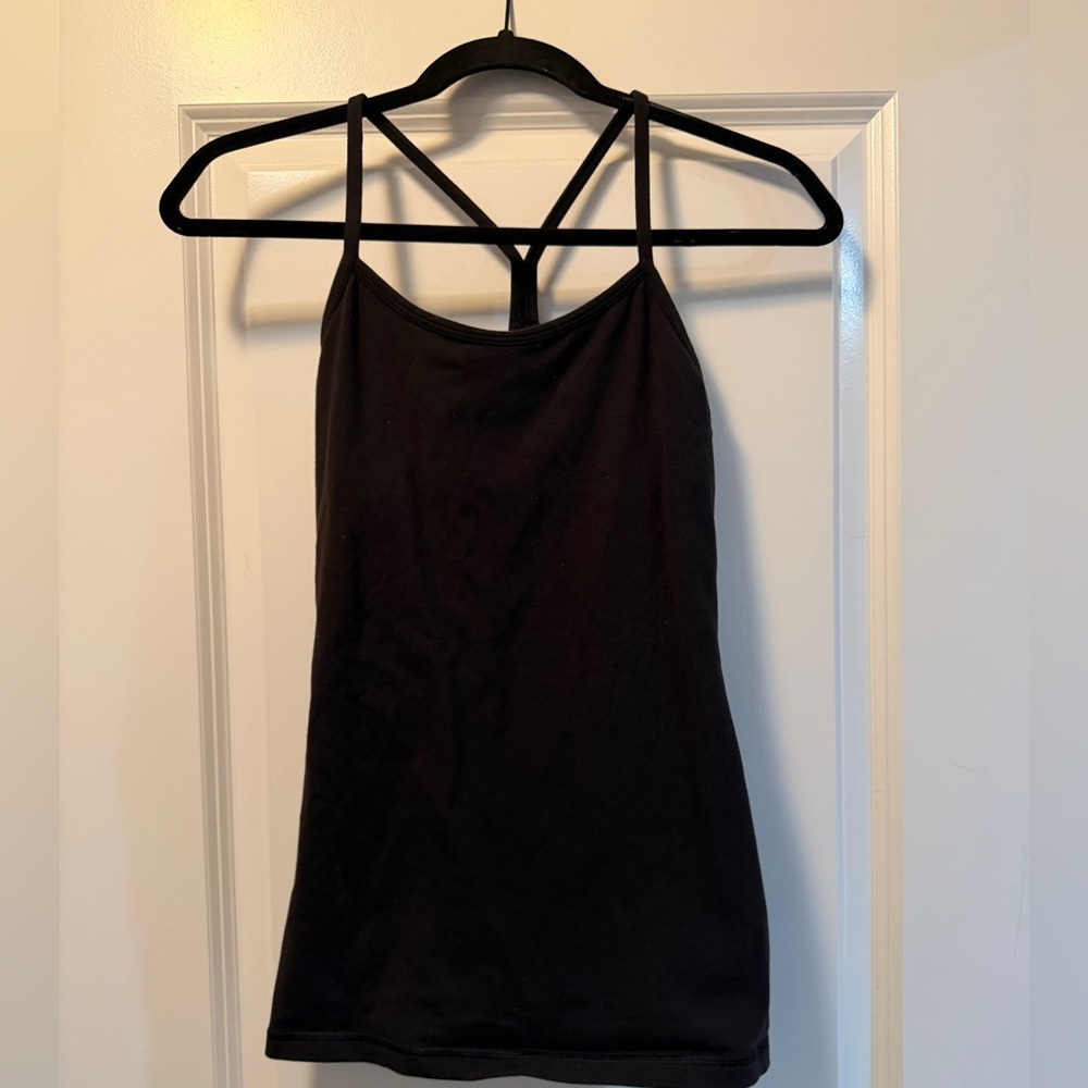 Lululemon Power Y Tank Top in Black, size 4